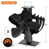 TCFUNDY Heat Powered Wood Stove Fan Oscillating, Fireplace Fan 60°