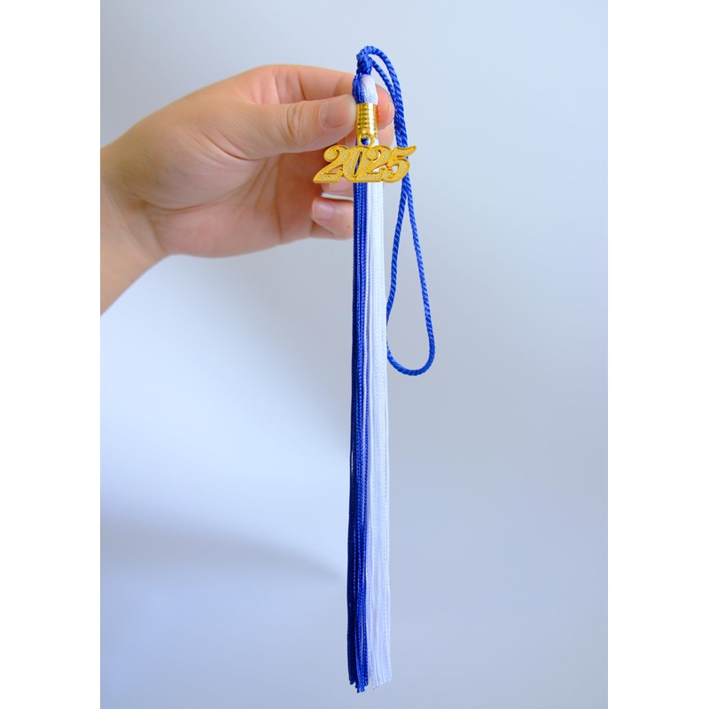 UIALECG Graduation Tassel 2025,Double Color Graduation Tassel with Gold Year