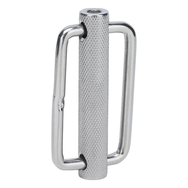 2Pcs Slide Buckle 316 Stainless Steel Rectangle Adjustable Knurled Roller