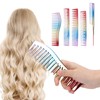 5pcs Space Aluminum Colorful Gradient Haircut Comb Salon Hairdressing Comb