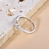 SILBERTALE 3 Round Moissanite Rings for Women- S925 Sterling Silver