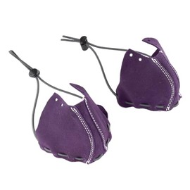 WIFA - Roller Skate Protective Caps - Leather Toe Caps, Guard Protectors w/Rubber Drawstring, Roller Skates, Derby - Grape