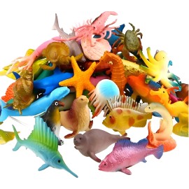 Juguetes Figuras De Animales Del Oceano 52 Piezas