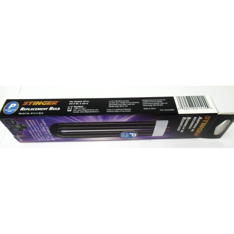 Stinger P Replacement 8" Black Light Bulb 15W Bug Zapper