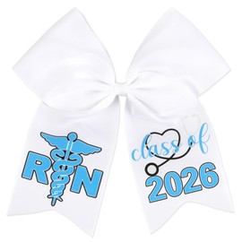 Balterever Nurse Graduation Party Decorations Medical Nurse Cap Bow Graduation Class of 2026 Rn Bow Graduate Decor for Nursing Graduate