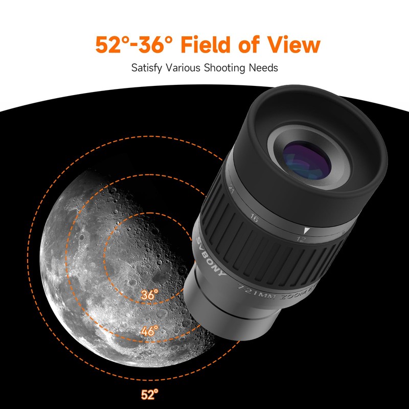 SVBONY SV135 Zoom Eyepiece, Zoom 7 to 21mm 1.25 Inch