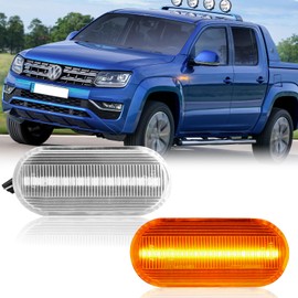 POPMOTORZ Set of 2 LED Side Indicators with Canbus Error Free 2835 SMD for VW Golf MK3 MK4 J-etta Passat B4 Seat Altea MK1 Ibiza MK2 MK3 MK4 Ford Fiesta MK5 Focus MK2, Transparent