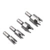 8Pcs Woodworking Chamfer Drilling Tool Wood Plug Cutter Drill Bit