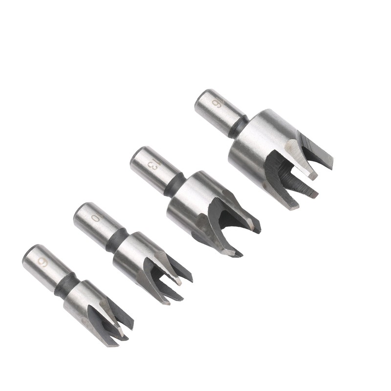 8Pcs Woodworking Chamfer Drilling Tool Wood Plug Cutter Drill Bit
