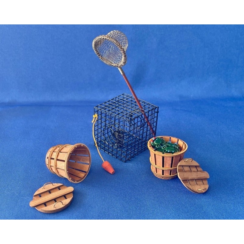 Blackway Boat Models MINIATURE CRABBING KIT - TRAP, NET &