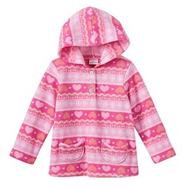 Jumping Beans Baby Girl Microfleece Tunic Hoodie Pink (6M)