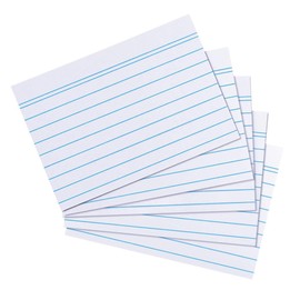 Landre 100420216 Index Cards Ruled on, A8, Pack of 200, White