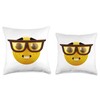 Nerd Face Throw Pillow