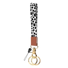 Handlein Wristlet Keychain for Women and Men，Key Chain Holder，Wrist Lanyard for Keys(Cow