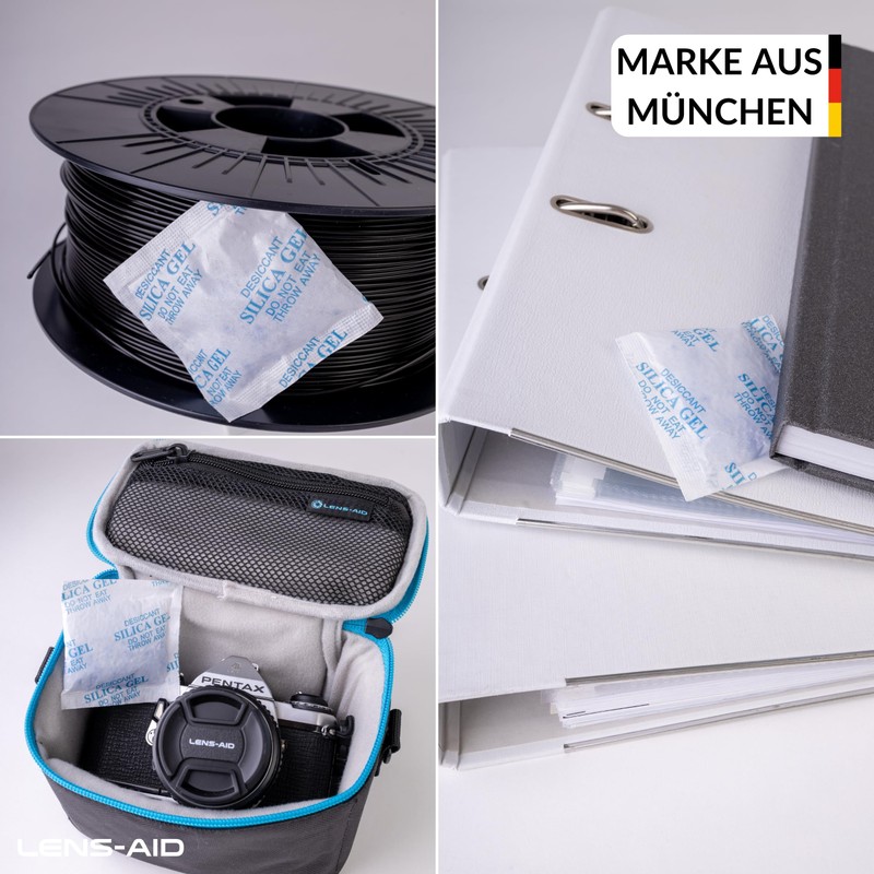 Lens-Aid Silica Gel Bag Desiccant Regenerable with Indicator as Desiccant