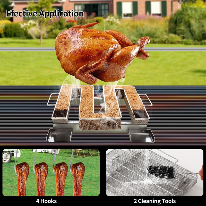 Cold Smoke Generator Made of Stainless Steel, Square Smoker Snail,