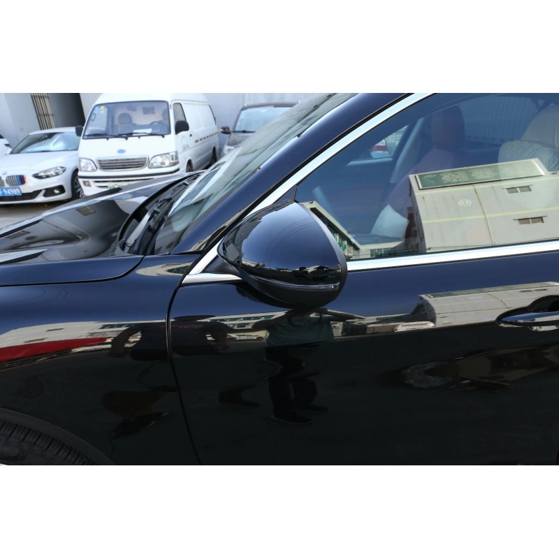 car-attention 2PC Piano Black Side Rearview Mirror Caps Cover For