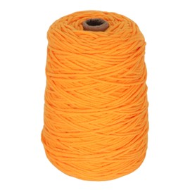 Tufting Yarn Orange 437yd Long 0.2in Wide Shrink Resistant Cotton Polyester Carpet Knitting Yarn for Handicraft DIY Weaving