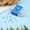 UNICRAFTALE 100pcs 2.5mm Wide Stainless Steel Snap On Bails Mental