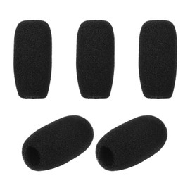 Funien 5 x Mini Microphone Windscreen Foam Cover Flip Microphone Black