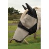Rhinegold Fly Mask With Ears And Nose - Cob, Black/Grey