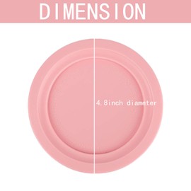 FixItRight 2pcs Ice Cream Containers Silicone Lids (Pink & Yellow) - Replacement Covers for Ninja Creami NC500, NC501 Series Ice Cream Maker Pint Containers, Leak-Proof Food Storage Lids for Freezer