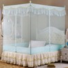 [Living Peace] Steel Frame Square Mosquito Net (150x200cm) (Blue)