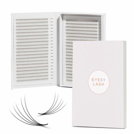 Eyesy Lash 1000 Promade Easy Fans | Fans Lash Extensions 12D Curl D 8-16mm | Mixed Tray Premade Fans Eyelash Extensions 0.03mm Ultra Speed pre made Lash Fans (12D-0.03D,8-16mm)