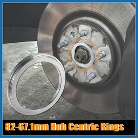 A ABSOPRO 4pcs OD 82mm to ID 67.1mm Aluminum Alloy Car Hub Centric Rings Wheel Bore Center Spacer Item Replacement