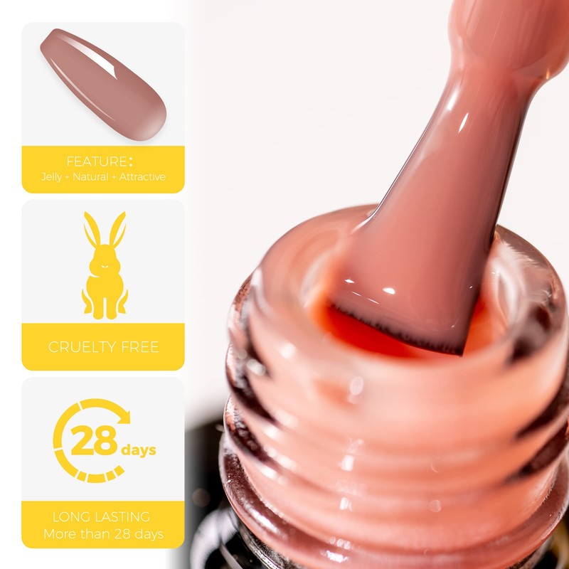 BURANO Gel Nail Polish Nude, 0.5Oz 406