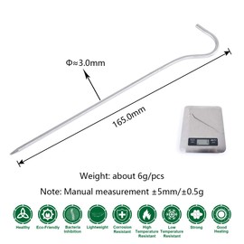 iBasingo 15 pcs/lot 16.5cm Titanium Alloy Pegs Camping Tent Nails Ultralight Tent Stakes Pegs Portable Elbow Grass Nails Heavy Duty Ground Pins Tent Hardware Ti4003P