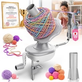 3.0 Upgrade Yarn Winder for Knitting and Crocheting【Top Precision Gear】Gray