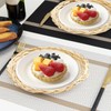 Cheardia 8 Pack Bamboo Paper Plate Holders, 10 Inches Reusable