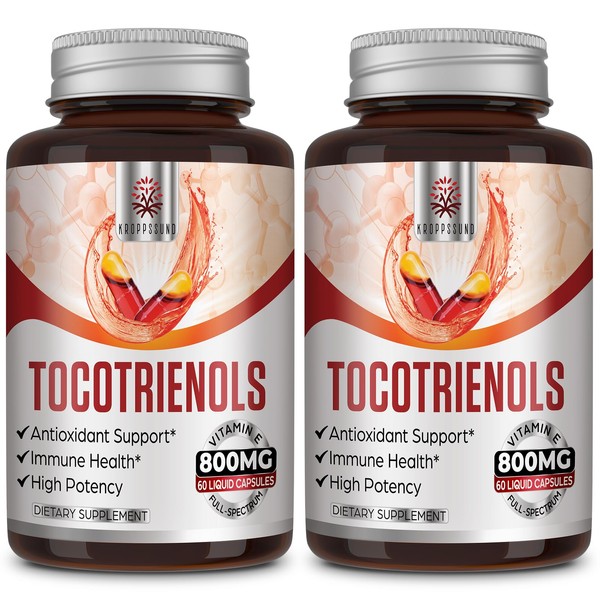 Tocotrienol Supplement Full Spectrum, Cutting-edge Fusion Technology,Tocotrienol Vitamin E-Tocotrienols 800mg,Powerful Antioxidant,Cardiovascular,Highest Absorption Rate -120 Liquid-Filled Capsules