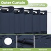 WONICY Extra Long No Hook Shower Curtain with Snap in