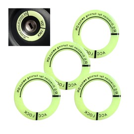 4PCS Ignition Switch Luminous Decoration Ring,Car Engine Start Stop Decoration Ring,Bling Car Interior Accessories for Women,Push to Start Button Cover/Sticker,Key Ignition & Knob Bling Ring,Black