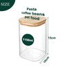 LIBWYS Kitchen Glass Jars Set with Bamboo Lids for Storage