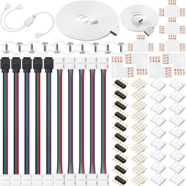 5050 4 Pin RGB LED Strip Connector Kit Includes RGB