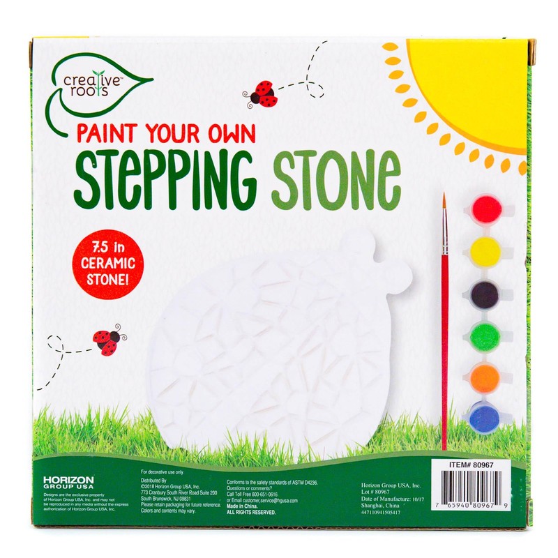 Creative Roots Mosaic Ladybug Stone, Includes 7-Inch Ceramic Stepping Stone