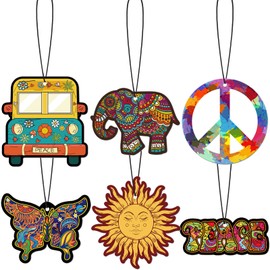 12 Pcs Car Air Fresheners Scented Hippie Car Accessories Cute Car Fresheners for Women Car Hanging Freshener for Men Women Interior Decoration