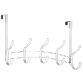 LYNK Professional® Home™ Over the Door Hooks - 10 Hook – Over the Door Coat Rack - Over the Door Hanger - Hanging Towels or Clothes - Bathroom, Bedroom, Laundry Room - Lifetime Ltd. Warranty, White
