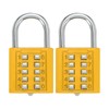 MECCANIXITY Combination Padlock, 10-Digit Push Button Padlock 5-Position Locking Mechanism