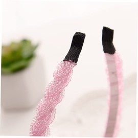 Baluue 4pcs Women's Beaded Headbands Black Navy Hair Accessories for Parties Prom and Casual Wear Comfortable and Easy to Wear Hair for Women and Girls