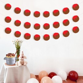 Kreat4joy Meatball Banner Garlands, 3pcs Italian Spaghetti Decorations for Boy's First Birthday or Baby Shower Party