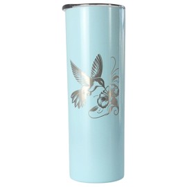 20 oz Skinny Tumbler, Hummingbird Travel Mugs Insulated for Hot and Cold, Coffee mugs for women