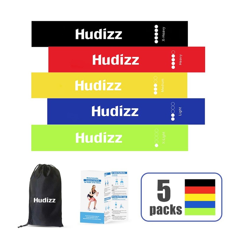 Hudizz Premium Resistance Bands Set of 5 – Durable Exercise