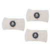 LALAFINA 3pcs Knitted Hair Hoops for Women Elastic Rhinestone Headwrap