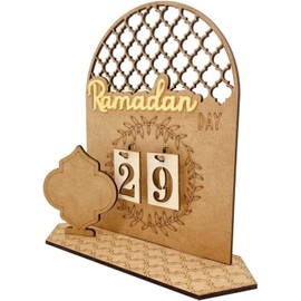Wooden Ramadan Advent Calendar, Ramadan 30 Days Countdown Calendar Decorations for Home, Ramadan Gift for Kids, Ramadan and Eid Decor (Garland)