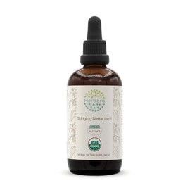 Stinging Nettle Leaf A120 Alcohol Herbal Extract USDA Organic Tincture, Concentrated Liquid Drops Natural Organic Stinging Nettle (Urtica Dioica) Dried Leaf (4 fl oz)