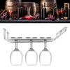 Stainless Steel Double Row Wine Glass Stemware Rack Hanging Stemware